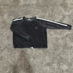 Hurley velvet long sleeve top